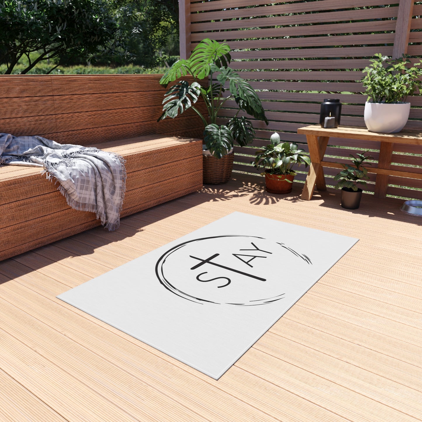 StayAlive™️ with Cross Outdoor Rug