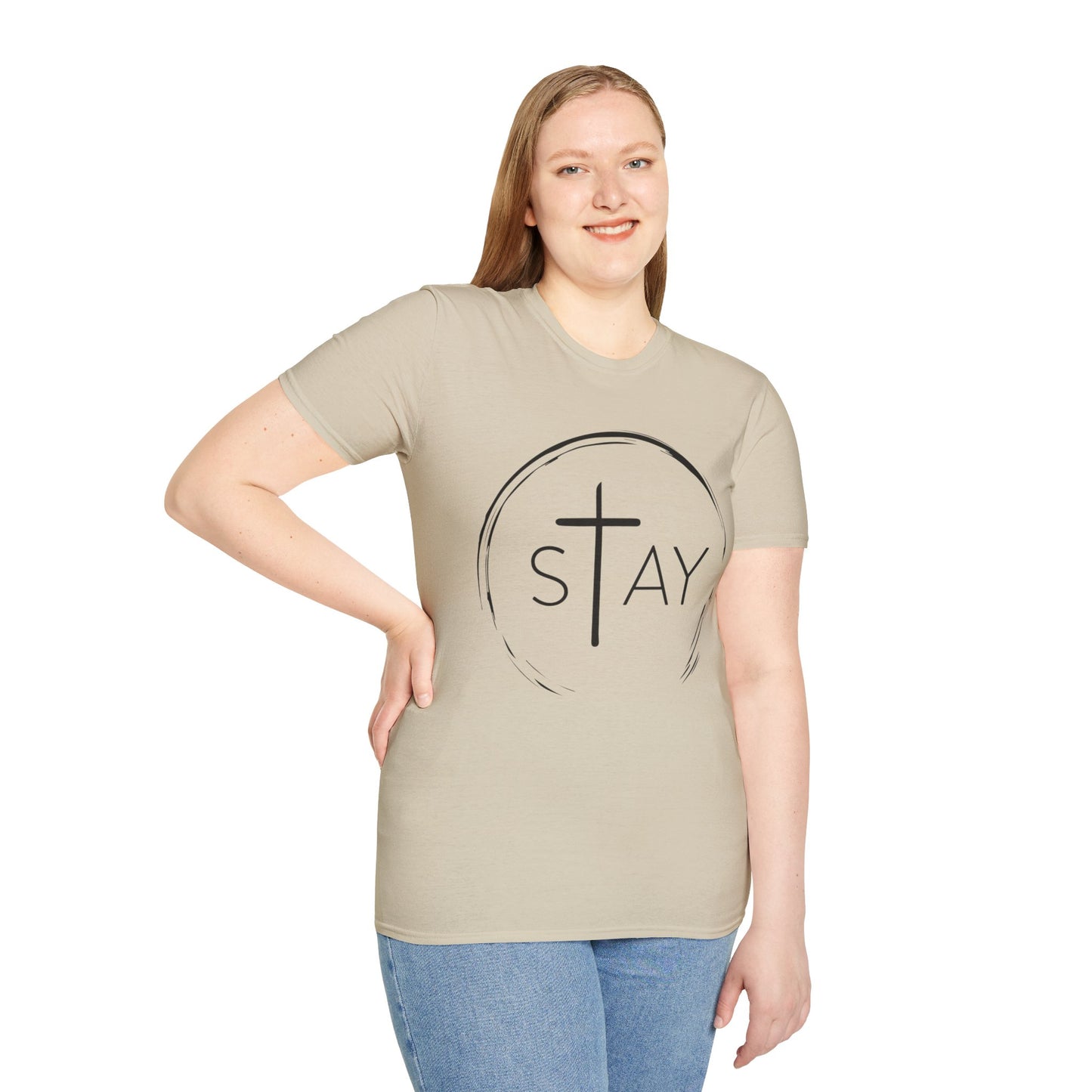 StayAlive™️ with Cross Softstyle T-Shirt Unisex