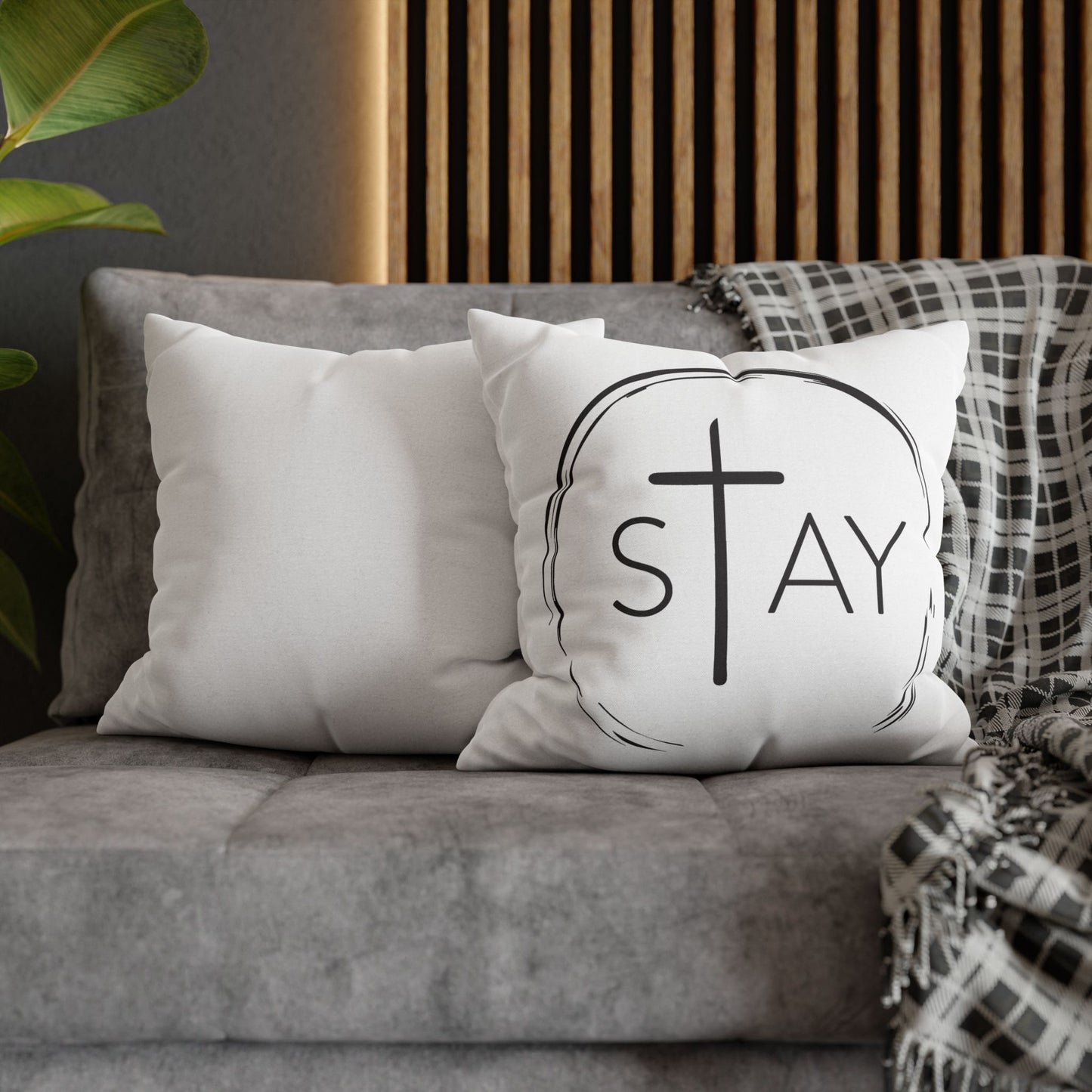 StayAlive™️ with Cross Spun Polyester Square Pillowcase