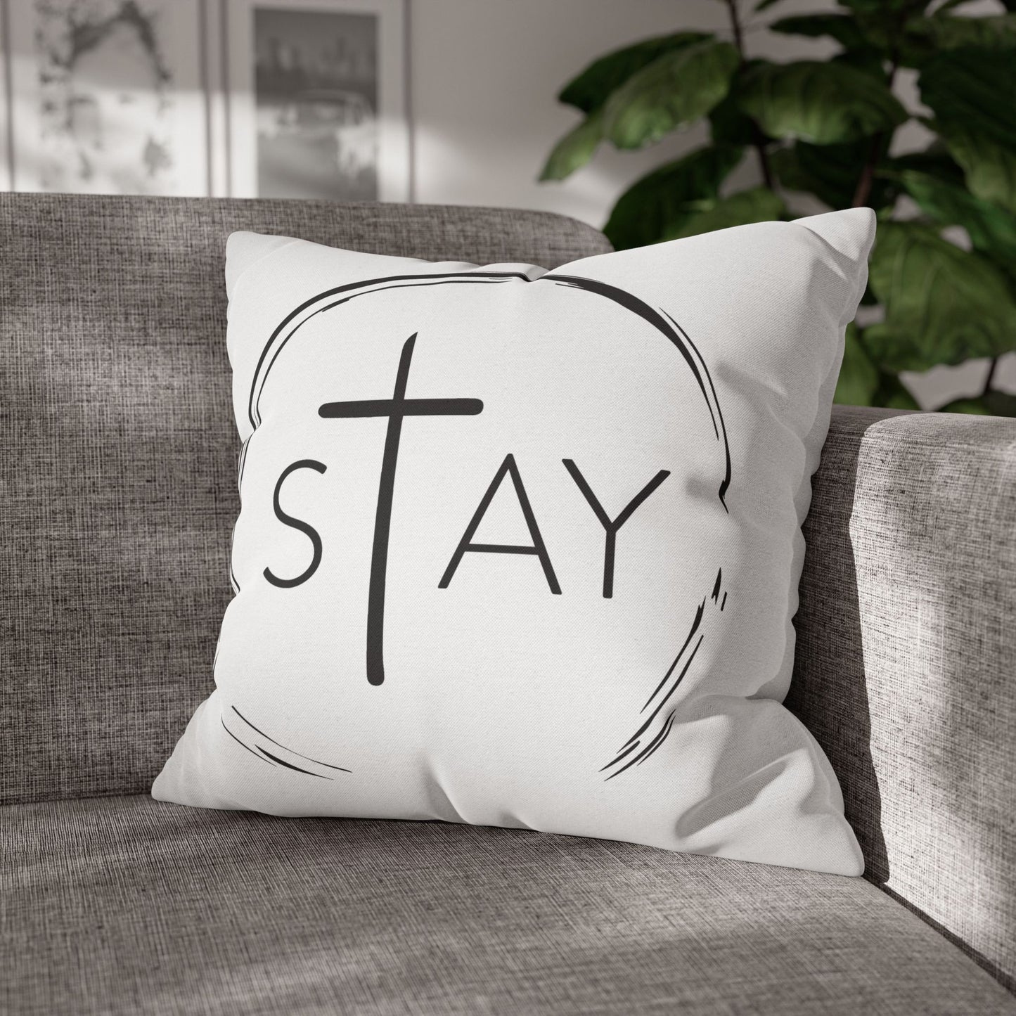 StayAlive™️ with Cross Spun Polyester Square Pillowcase