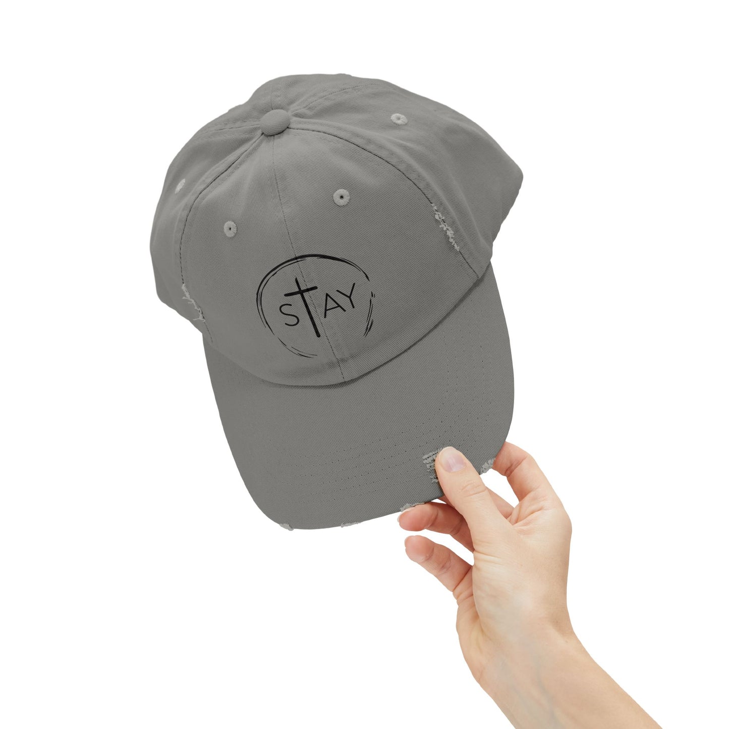 StayAlive™ with Cross Distressed Cap Unisex