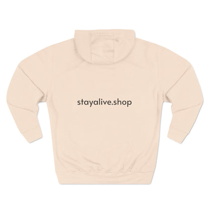 StayAlive™️ with Cross Three-Panel Fleece Hoodie Unisex