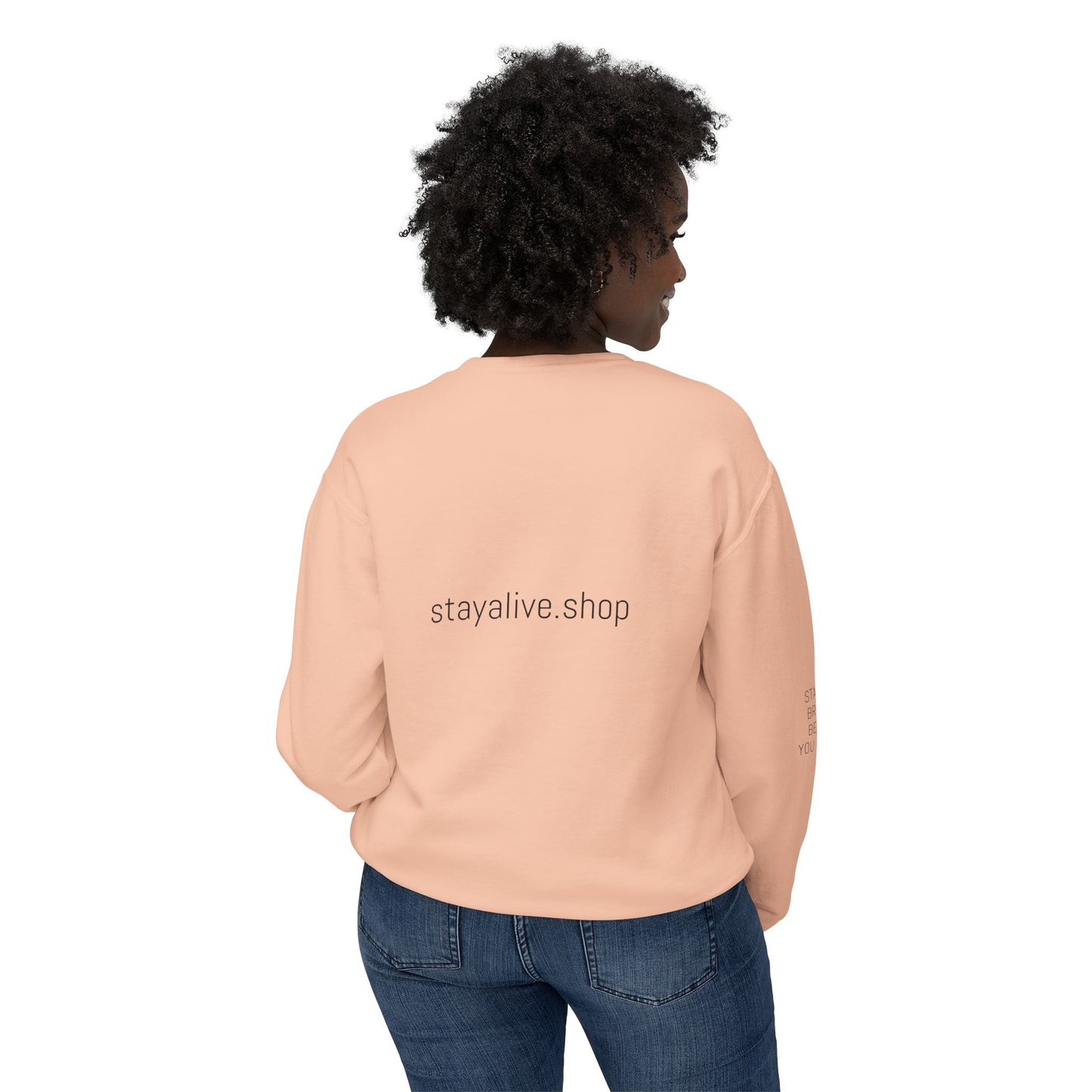 StayAlive™️ with Circle Lightweight Crewneck Sweatshirt Unisex