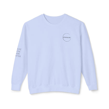 StayAlive™️ with Circle Lightweight Crewneck Sweatshirt Unisex