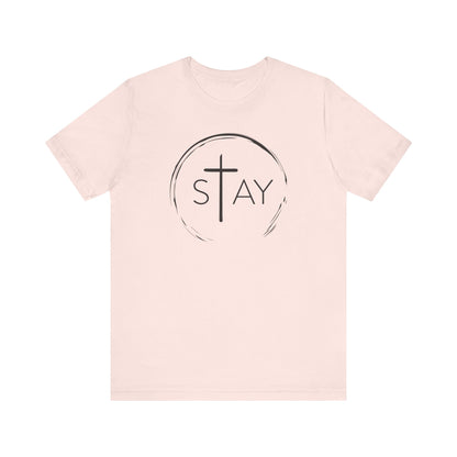 StayAlive™️ with Cross Unisex Jersey Short Sleeve Tee