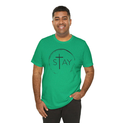 StayAlive™️ with Cross Unisex Jersey Short Sleeve Tee