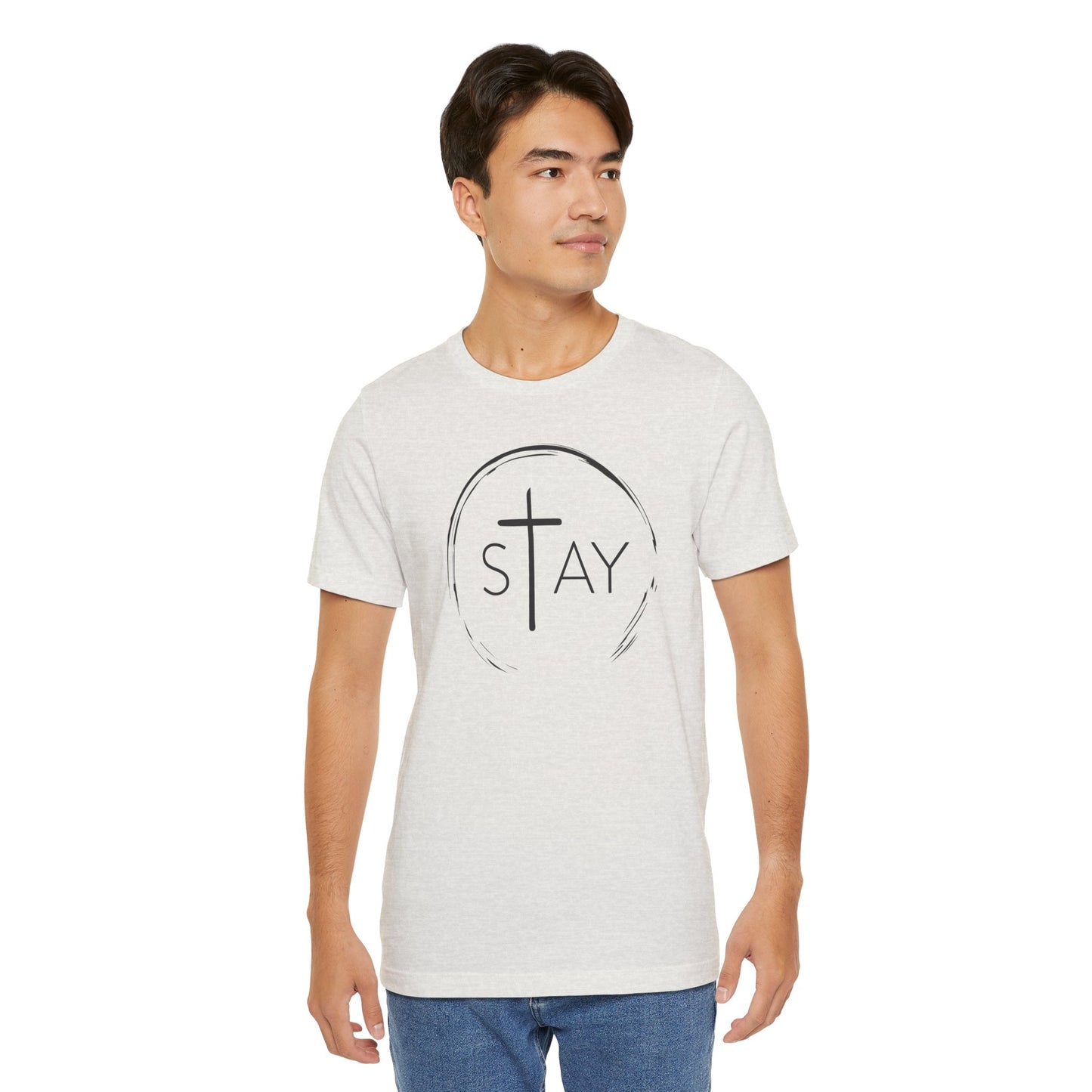 StayAlive™️ with Cross Unisex Jersey Short Sleeve Tee