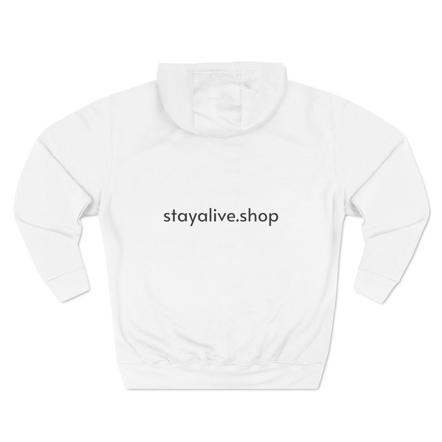 StayAlive™️ with Cross Three-Panel Fleece Hoodie Unisex