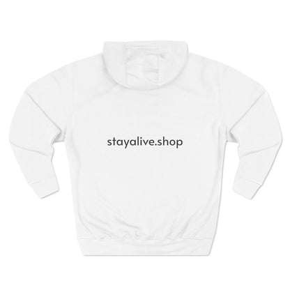 StayAlive™️ with Cross Three-Panel Fleece Hoodie Unisex