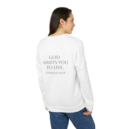 StayAlive™️ I Chose to Stay Message | Fleece Crewneck Sweatshirt Unisex