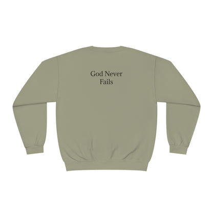 🆕 StayAlive™️ God Never Fails Unisex NuBlend® Crewneck Sweatshirt