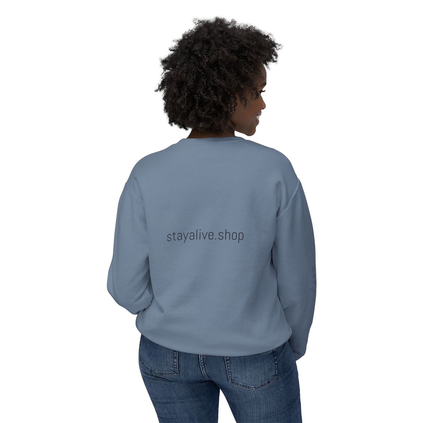 StayAlive™️ with Circle Lightweight Crewneck Sweatshirt Unisex