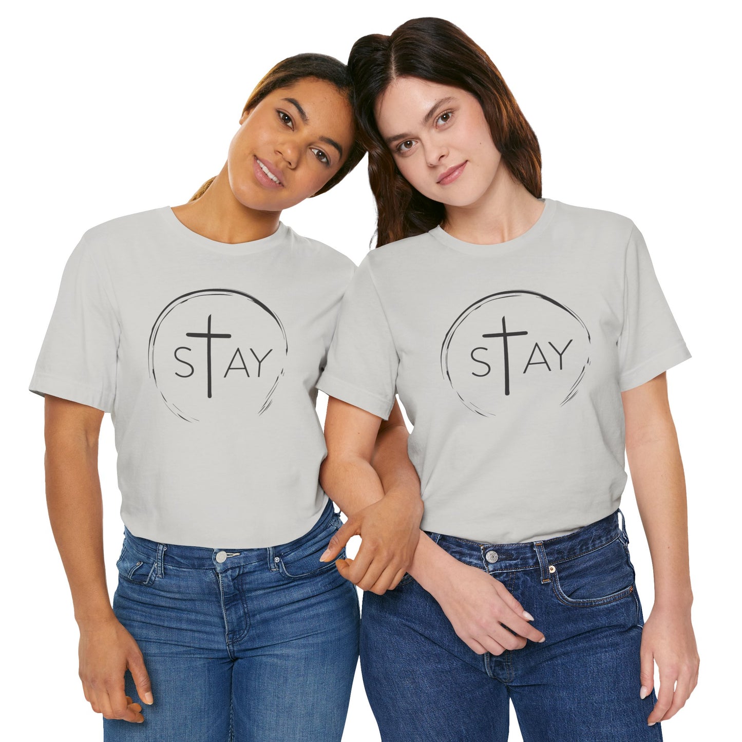 StayAlive™️ with Cross Unisex Jersey Short Sleeve Tee