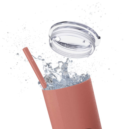 StayAlive™️ with Cross Skinny Tumbler with Straw, 20oz