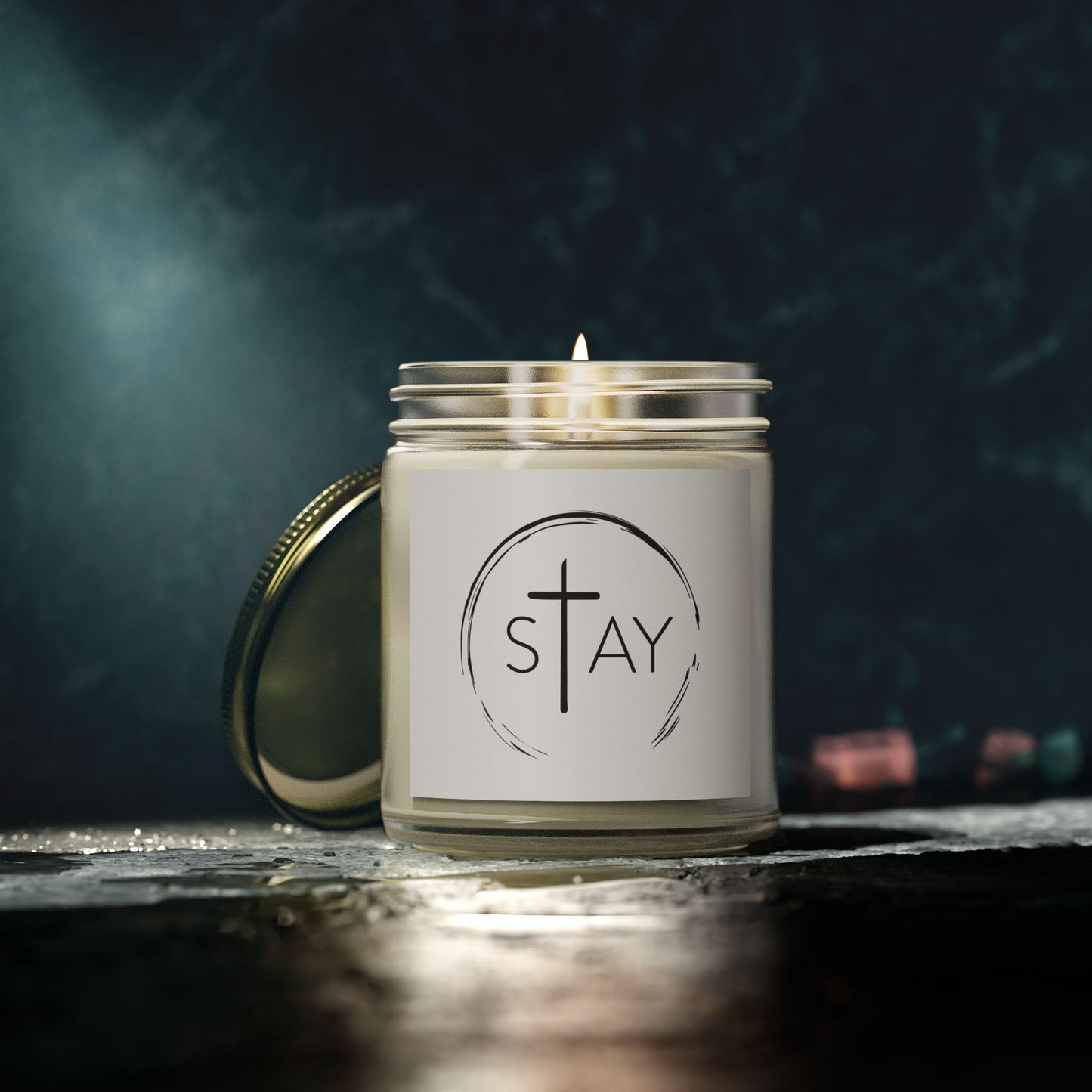 🆕 StayAlive™️ with Cross Scented Candles, Coconut Apricot Wax (4oz, 9oz)