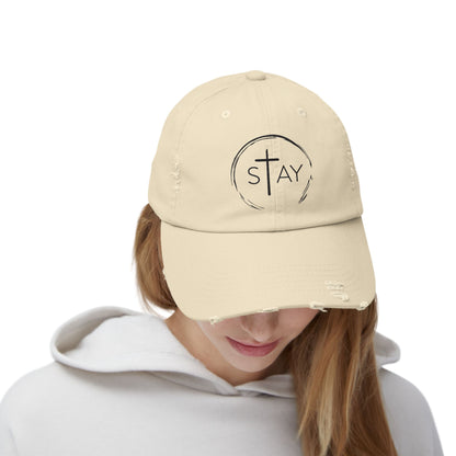 StayAlive™ with Cross Distressed Cap Unisex