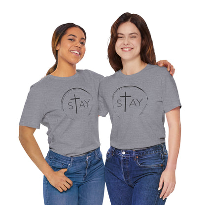 StayAlive™️ with Cross Unisex Jersey Short Sleeve Tee