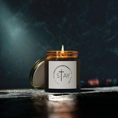 🆕 StayAlive™️ with Cross Scented Candles, Coconut Apricot Wax (4oz, 9oz)