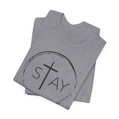 StayAlive™️ with Cross Unisex Jersey Short Sleeve Tee