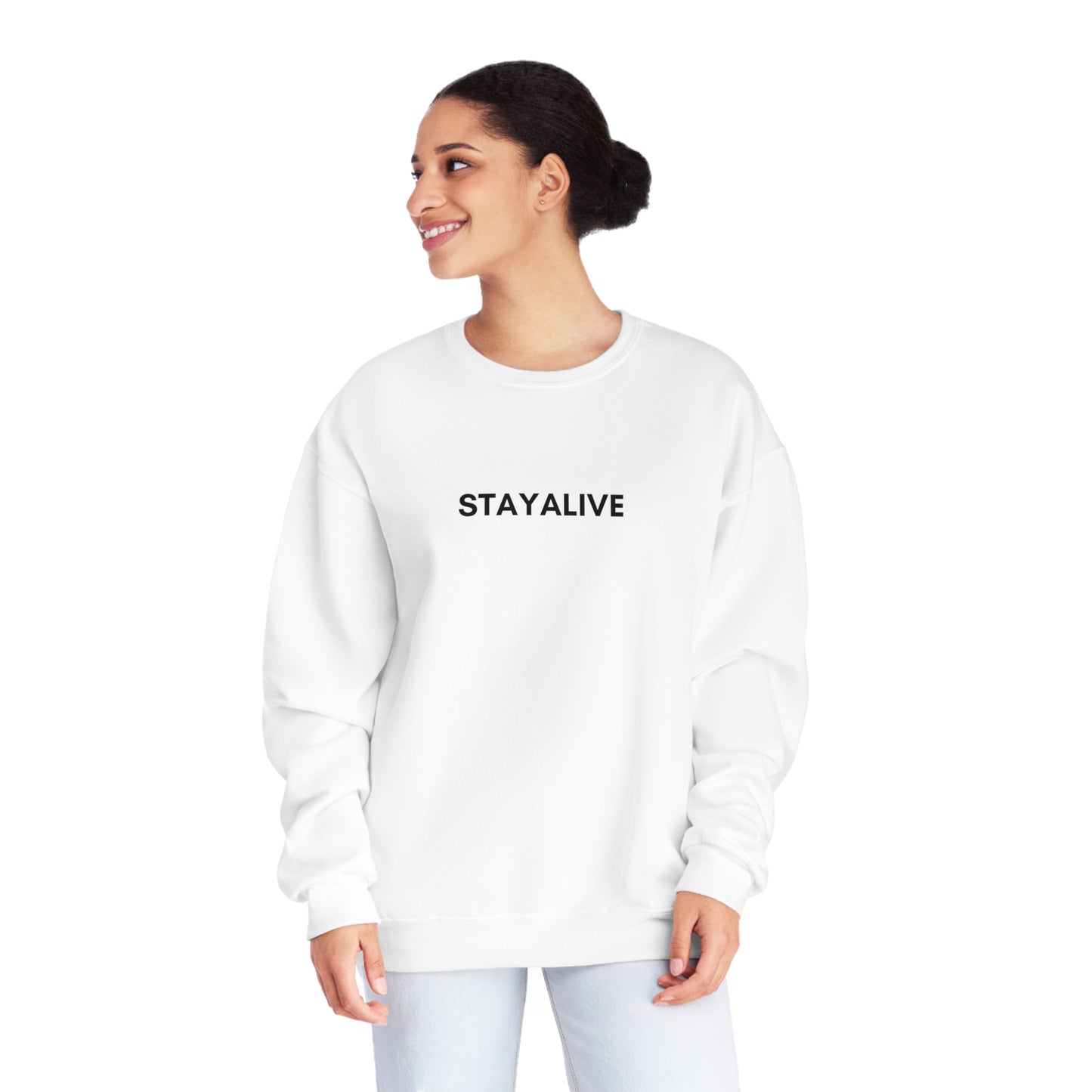 StayAlive™️ God is My Life Preserver NuBlend® Crewneck Sweatshirt Unisex