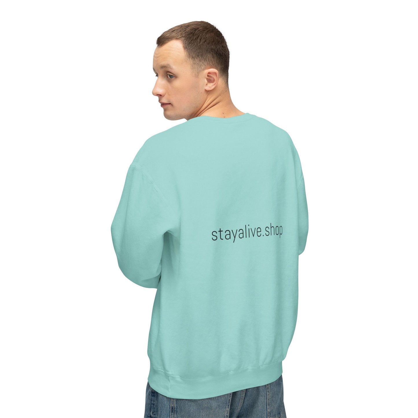 StayAlive™️ with Circle Lightweight Crewneck Sweatshirt Unisex