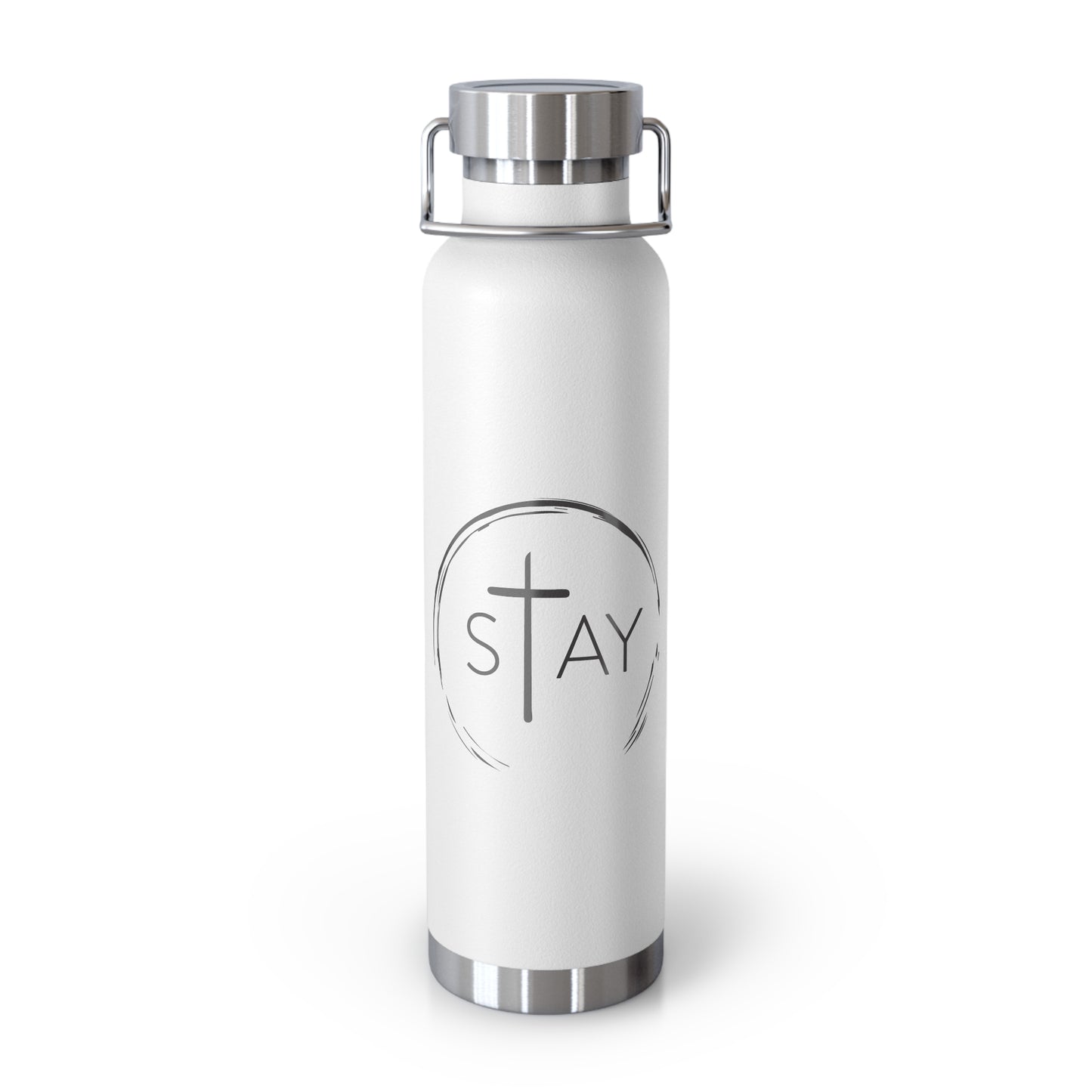 StayAlive™️ with Cross | Copper Vacuum Insulated Bottle, 22oz