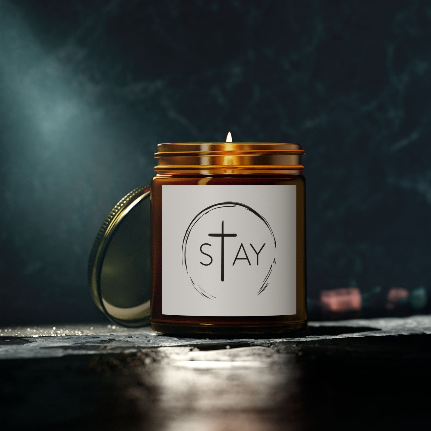 🆕 StayAlive™️ with Cross Scented Candles, Coconut Apricot Wax (4oz, 9oz)