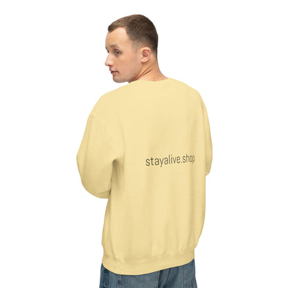 StayAlive™️ with Circle Lightweight Crewneck Sweatshirt Unisex