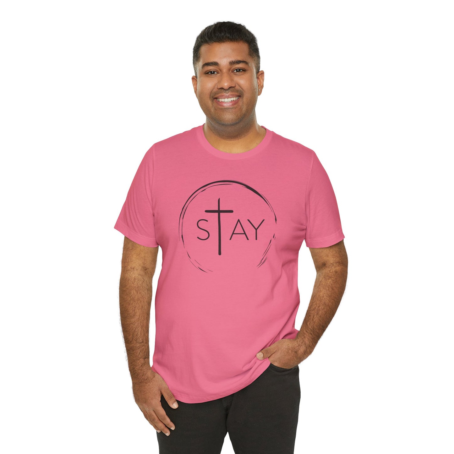 StayAlive™️ with Cross Unisex Jersey Short Sleeve Tee