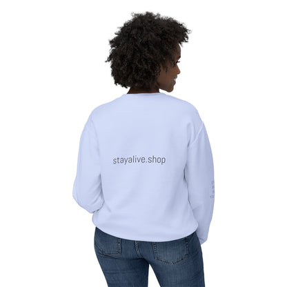 StayAlive™️ with Circle Lightweight Crewneck Sweatshirt Unisex