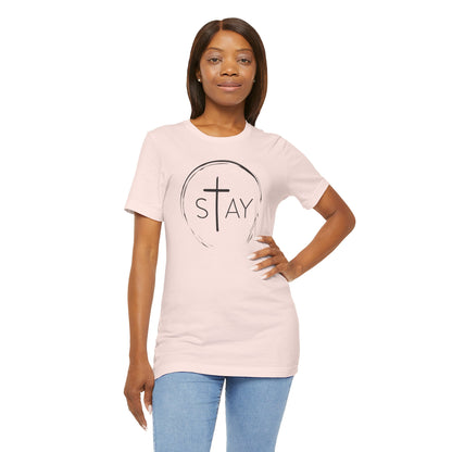 StayAlive™️ with Cross Unisex Jersey Short Sleeve Tee