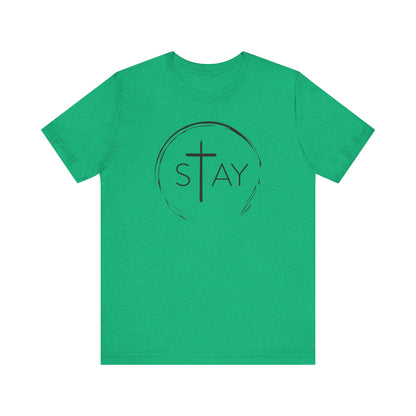 StayAlive™️ with Cross Unisex Jersey Short Sleeve Tee