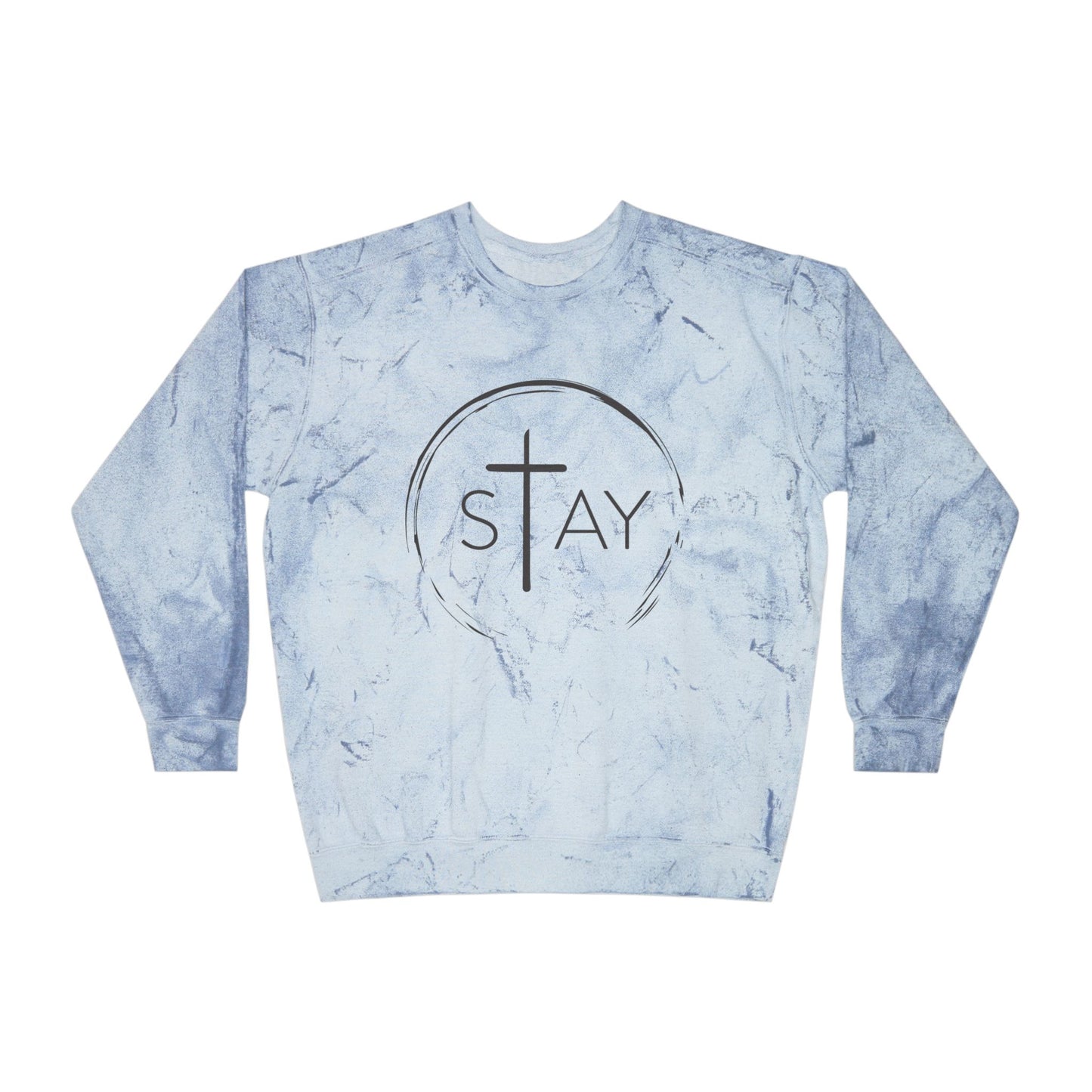 StayAlive™️ with Cross Color Blast Crewneck Sweatshirt Unisex