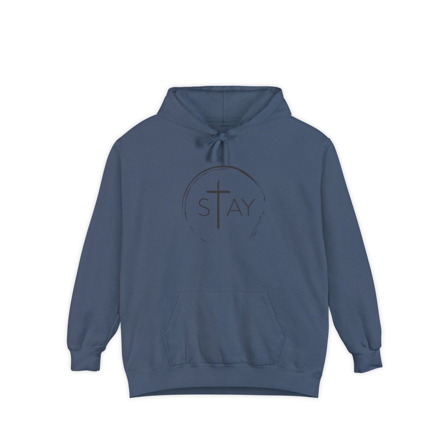 StayAlive™️ with Cross Garment-Dyed Hoodie Unisex