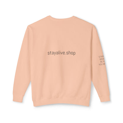 StayAlive™️ with Circle Lightweight Crewneck Sweatshirt Unisex