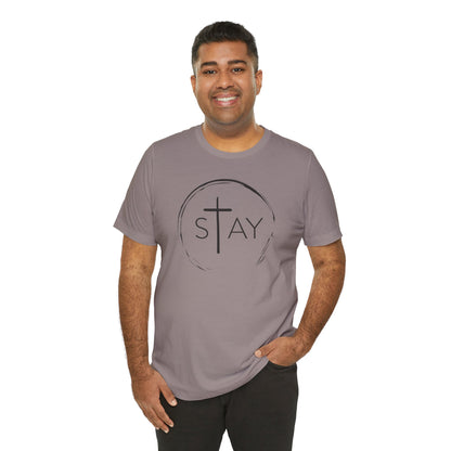 StayAlive™️ with Cross Unisex Jersey Short Sleeve Tee