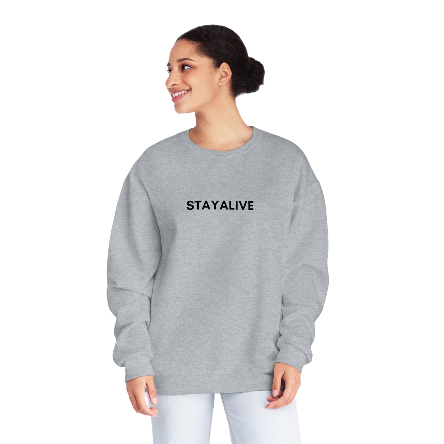 StayAlive™️ God is My Life Preserver NuBlend® Crewneck Sweatshirt Unisex