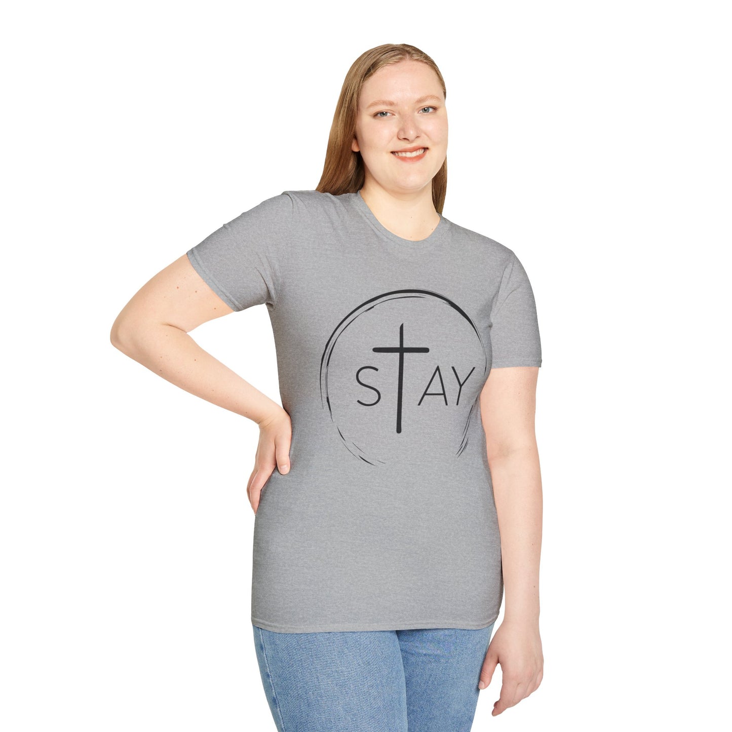 StayAlive™️ with Cross Softstyle T-Shirt Unisex