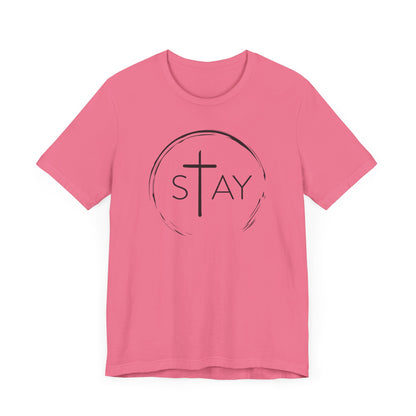 StayAlive™️ with Cross Unisex Jersey Short Sleeve Tee