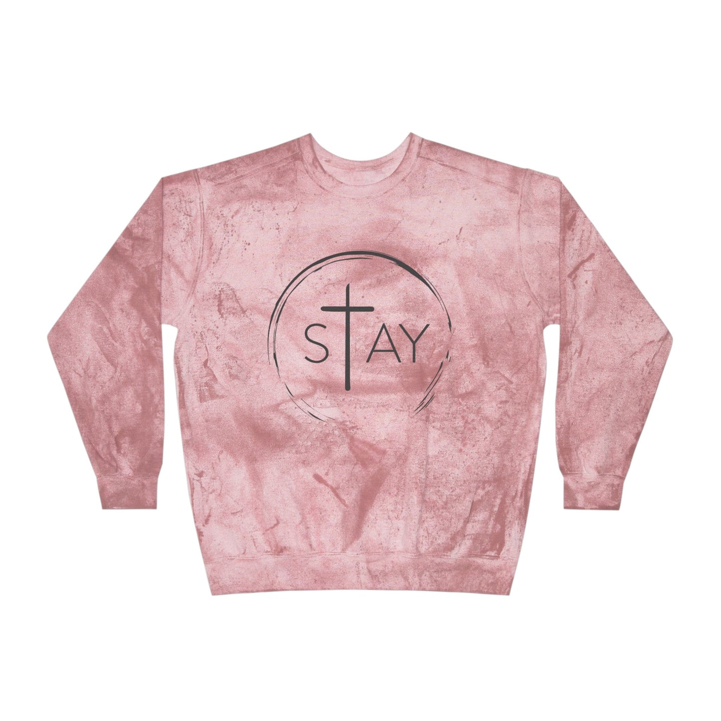 StayAlive™️ with Cross Color Blast Crewneck Sweatshirt Unisex