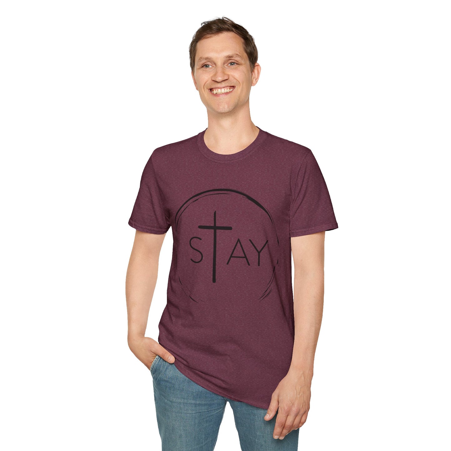 StayAlive™️ with Cross Softstyle T-Shirt Unisex