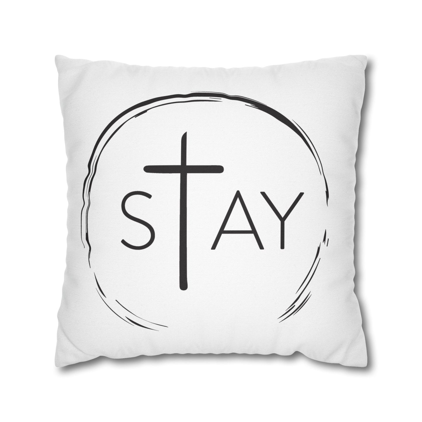 StayAlive™️ with Cross Spun Polyester Square Pillowcase