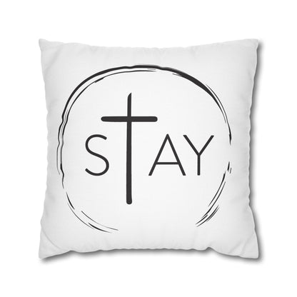 StayAlive™️ with Cross Spun Polyester Square Pillowcase