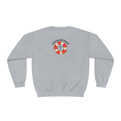 StayAlive™️ God is My Life Preserver NuBlend® Crewneck Sweatshirt Unisex