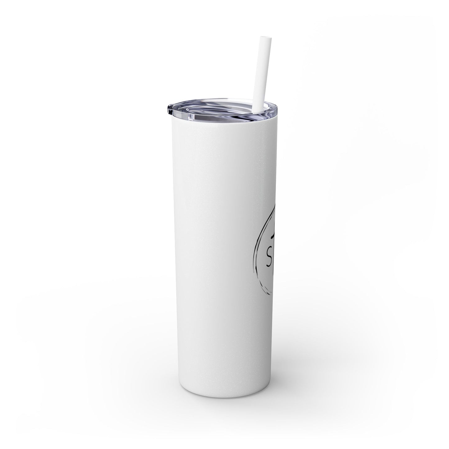 StayAlive™️ with Cross Skinny Tumbler with Straw, 20oz