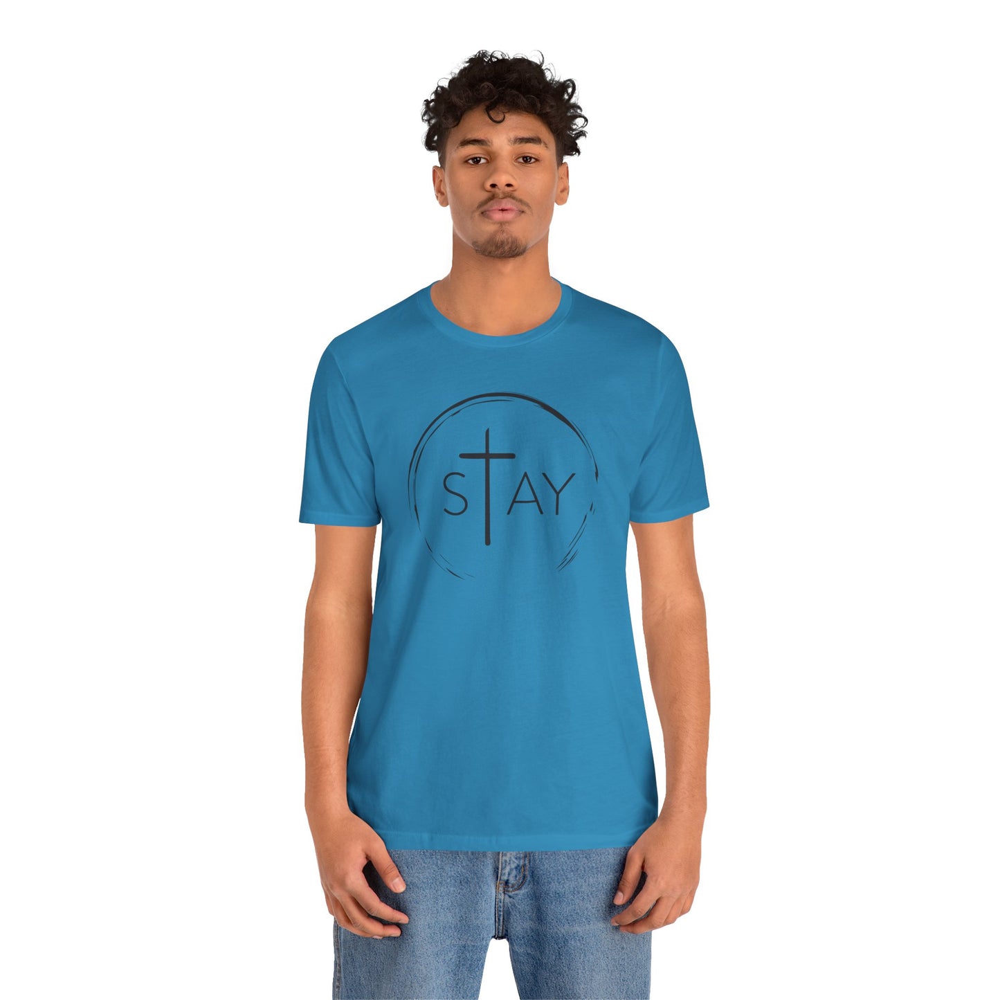 StayAlive™️ with Cross Unisex Jersey Short Sleeve Tee