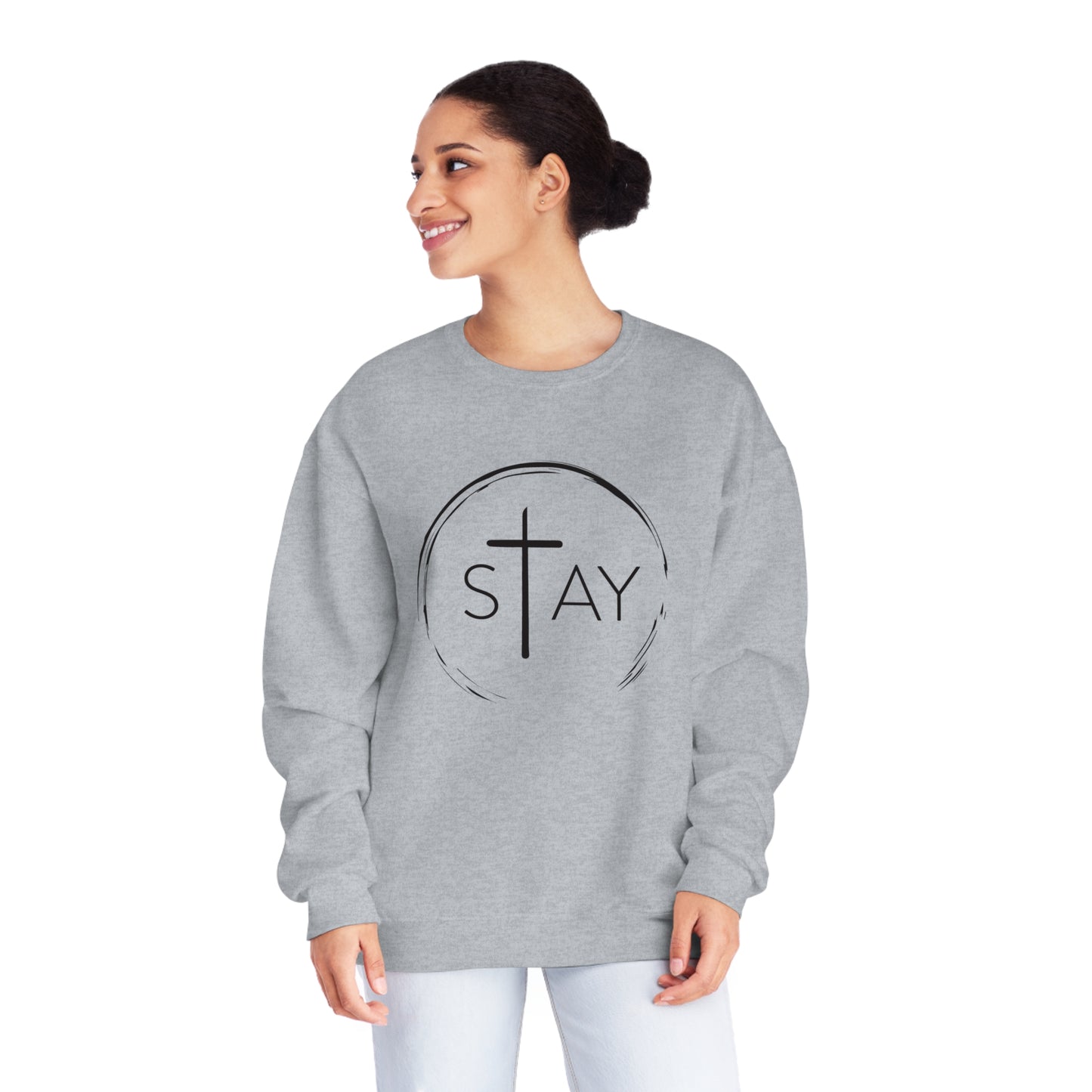 🆕 StayAlive™️ God Never Fails Unisex NuBlend® Crewneck Sweatshirt