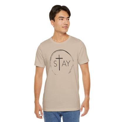 StayAlive™️ with Cross Unisex Jersey Short Sleeve Tee