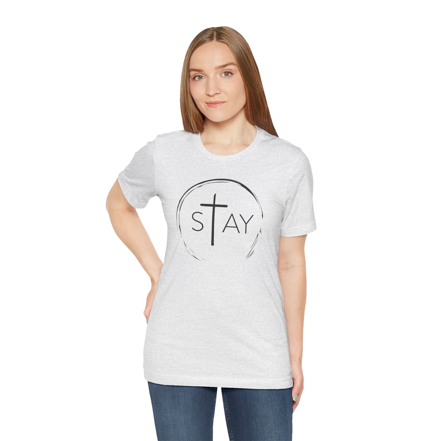 StayAlive™️ with Cross Unisex Jersey Short Sleeve Tee