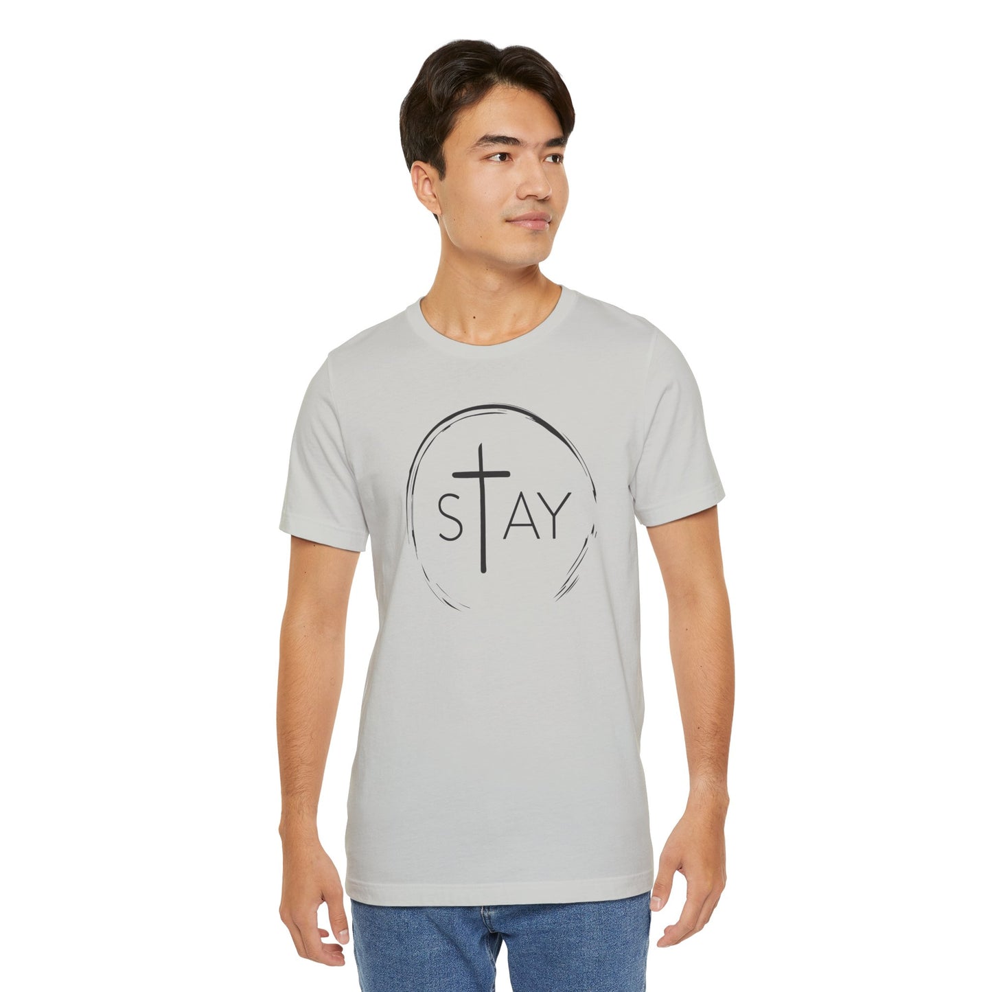 StayAlive™️ with Cross Unisex Jersey Short Sleeve Tee